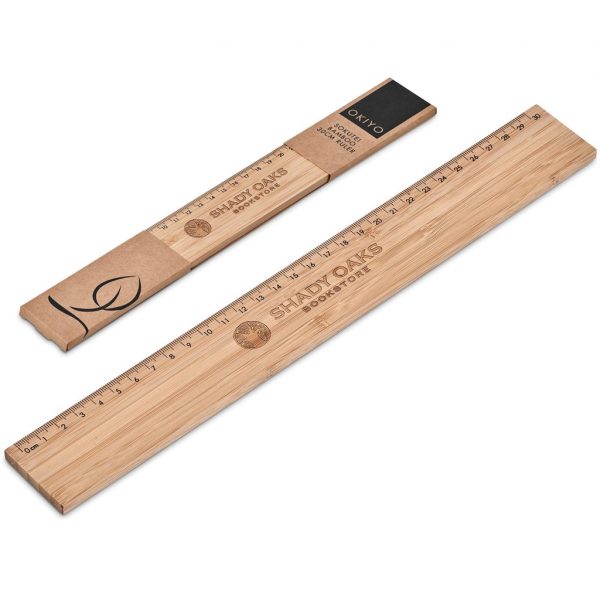 Okiyo Sokutei Bamboo 30cm Ruler Stationery 30cm ruler