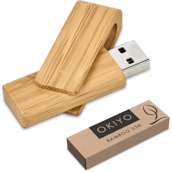 Okiyo Bakemono Bamboo Flash Drive – 32GB Eco-friendly memory sticks USB