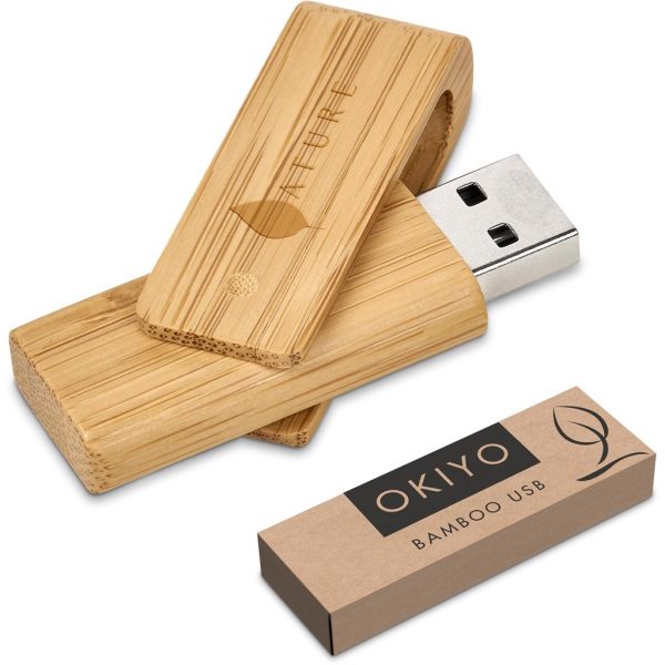 Okiyo Bakemono Bamboo Flash Drive – 32GB Eco-friendly memory sticks USB