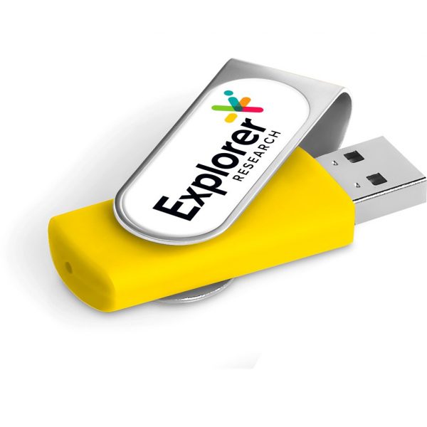 Axis Dome Flash Drive – 8GB – Yellow Corporate gifts USB