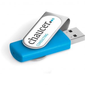 Axis Dome Flash Drive – 16GB – Cyan Corporate gifts USB