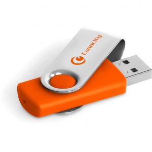 Axis Glint Flash Drive – 16GB – Orange Corporate gifts USB