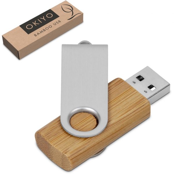 Okiyo Shimasu Bamboo Flash Drive – 8GB Eco-friendly memory sticks USB