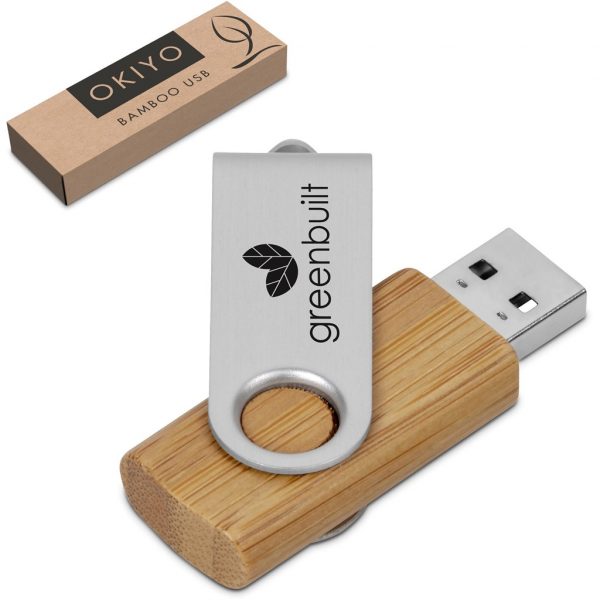 Okiyo Shimasu Bamboo Flash Drive – 8GB Eco-friendly memory sticks USB