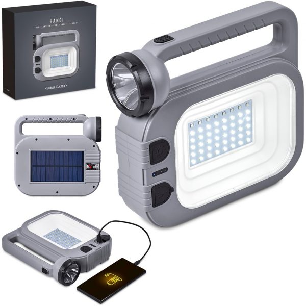 Swiss Cougar Hanoi Solar Lantern & Power Bank – 2.400mAh Mobile technology lantern